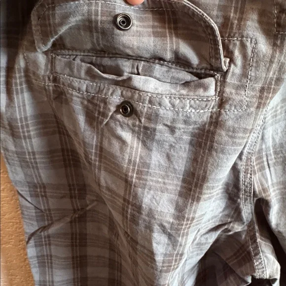 Express Men's Size 30 Plaid Shorts in Gray Preppy Grunge Casual Shorts Pre-owned - Picture 6 of 6